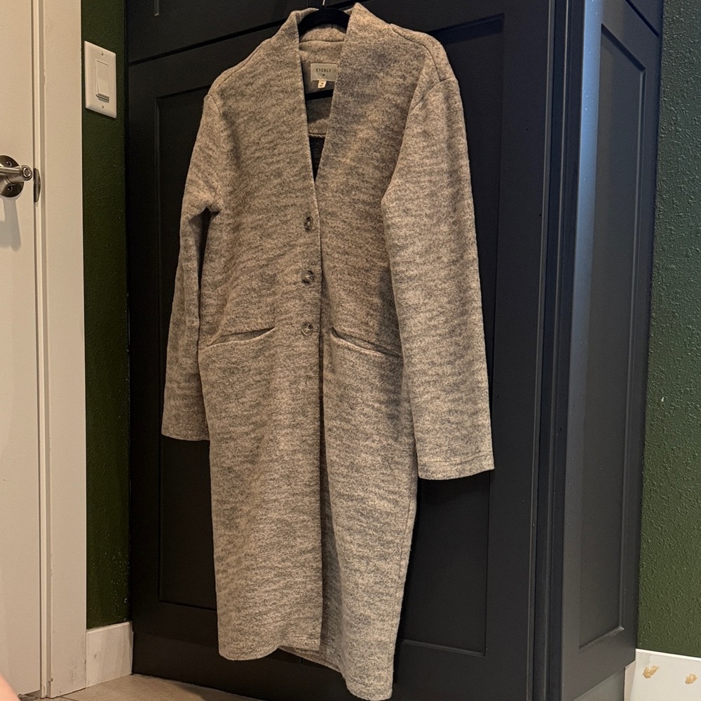 Everly Charcoal Wool Blend Coat